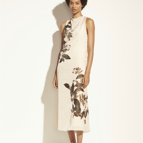 Vince Lisianthus Cowl Neck Sleeveless Dress - Picture 2 of 10